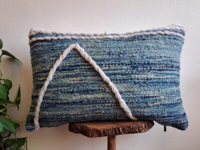 Moroccan Handmade Blue Pillow