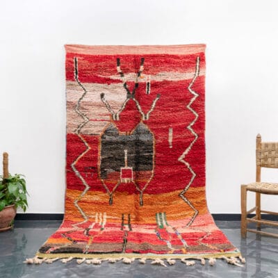 Red Moroccan Large Boujad Carpet