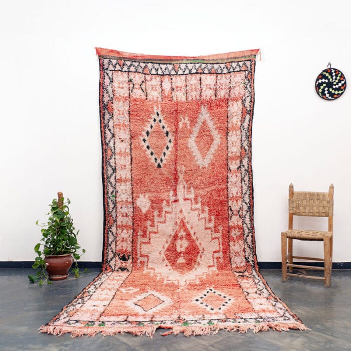 Pink Moroccan Large Vintage Rug