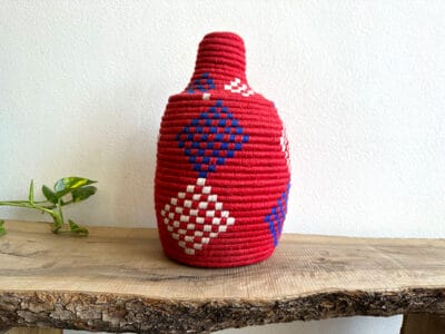 Red Moroccan Handmade Basket
