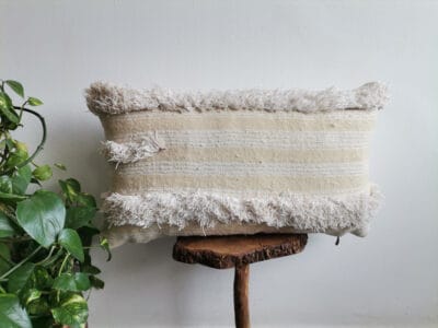 White berber cushion