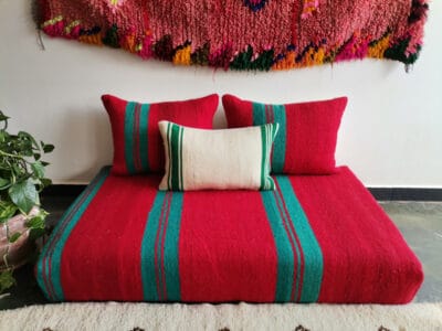 Moroccan handmade red sofa