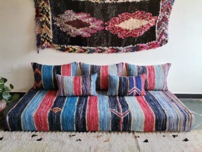 Boucherouite handmade floor couch