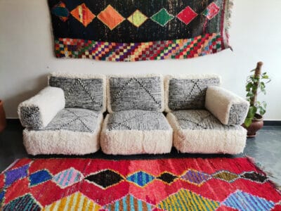 Zanafi White Floor Cushion