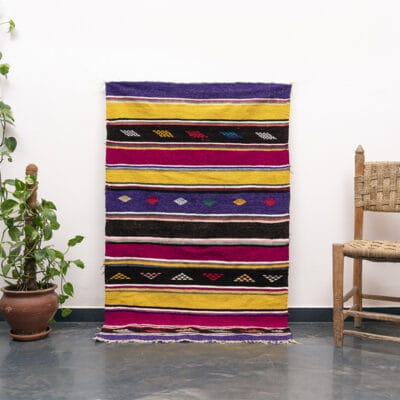 Small Moroccan Kilim Rug Multicolor