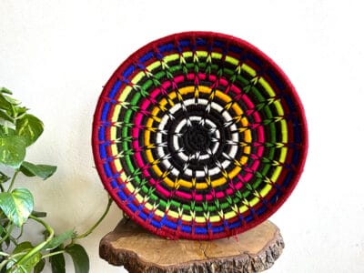 Moroccan Multicolor Straw Plate