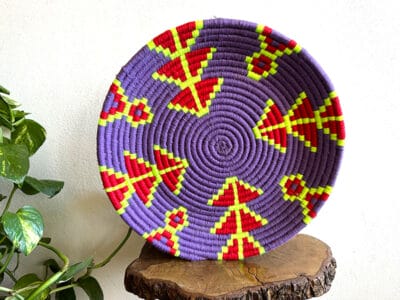 Purple Moroccan Straw Plate