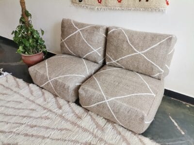 Grey Kilim Floor Cushions