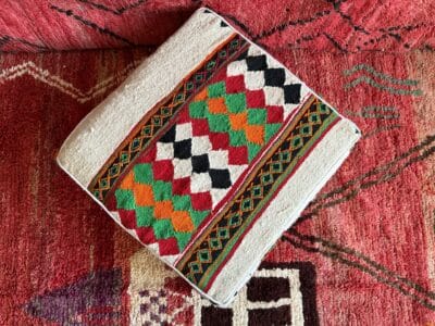 Moroccan Kilim Pouf Multicolor