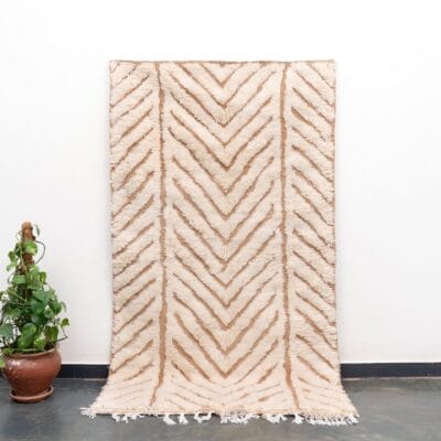 White and brown Beni Ourain Rug