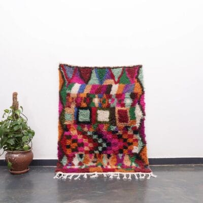 Handcrafted multicolor Boujaad rug