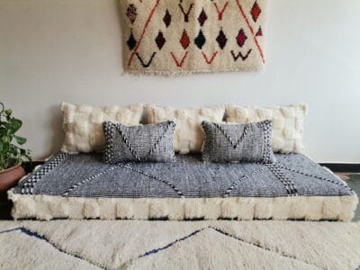 Wool Grey Floor Couch