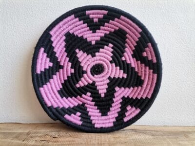 Moroccan Straw Plate Pink