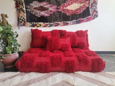 Beni Red Floor Sofa