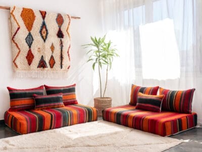 Red Orange Kilim sofa