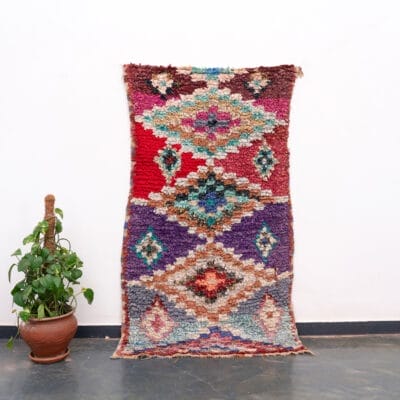 Multicolor Moroccan Rag Rug Boucherouite