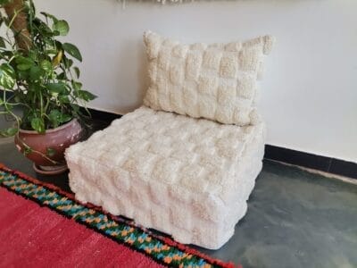 White tiles Floor cushion
