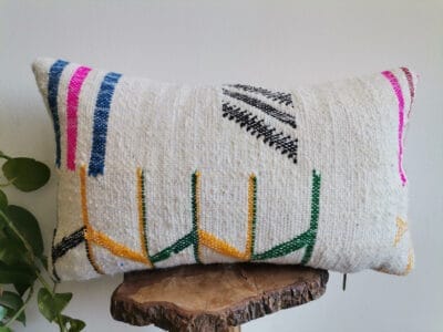 Handmade White Pillow Morocco