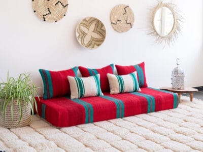 Moroccan Handmade Red Sofa