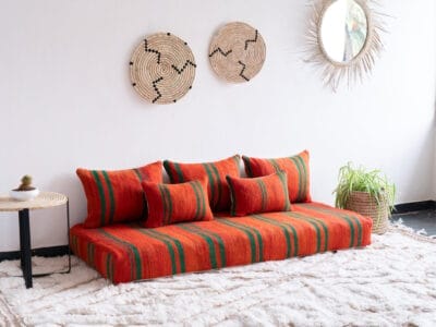 Moroccan Handmade Orange sofa