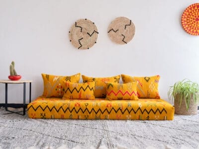 Yellow Kilim Floor sofa