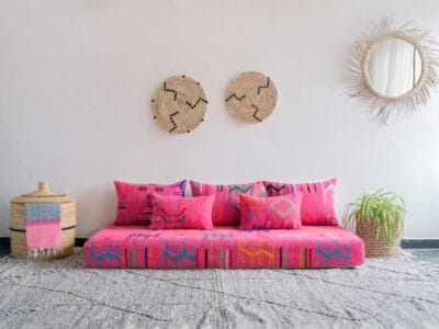 Pink Kilim Floor sofa