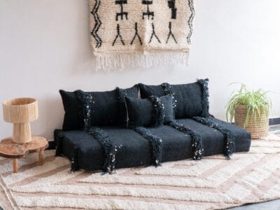 Black Wedding Blanket Couch