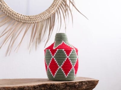 Moroccan straw basket