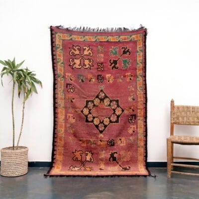 Moroccan Wool Rug Vintage